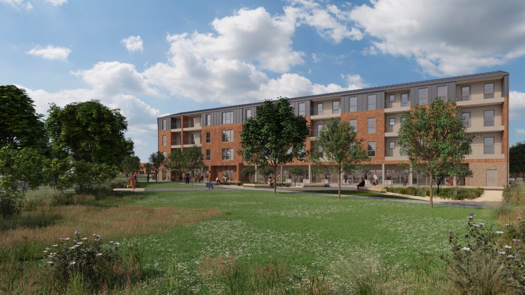 Artist's impression of proposed new flats in Podsmead